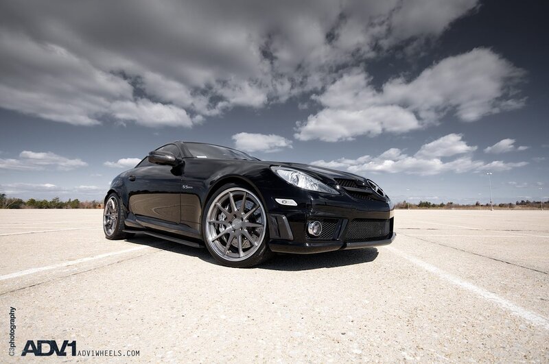 Black Mercedes-Benz SLK55 AMG