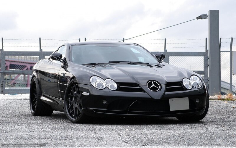black mercedes-benz slr