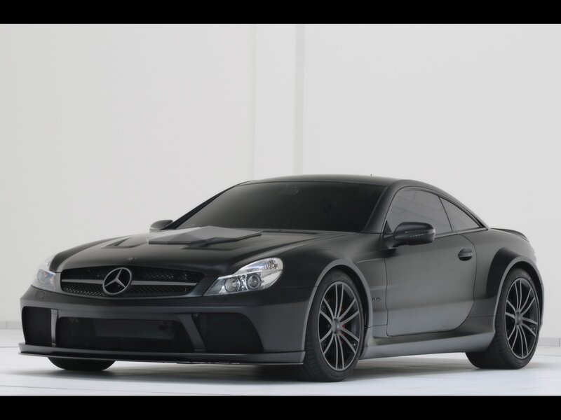 black mercedes-benz slr