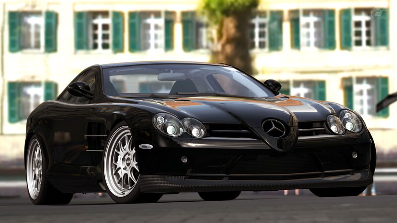 Black Mercedes-benz Slr — Calm, Afternoon, 3d Render