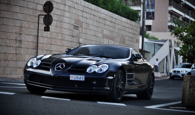 Black Mercedes-benz Slr — Dramatic, Afternoon, Photograph, Car