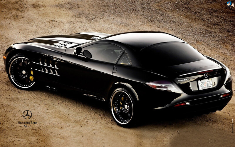 Black Mercedes-benz Slr — Dramatic, Photograph, Car, Dirt Ground