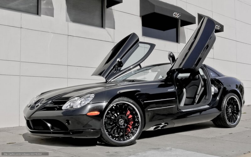 Black Mercedes-Benz SLR McLaren