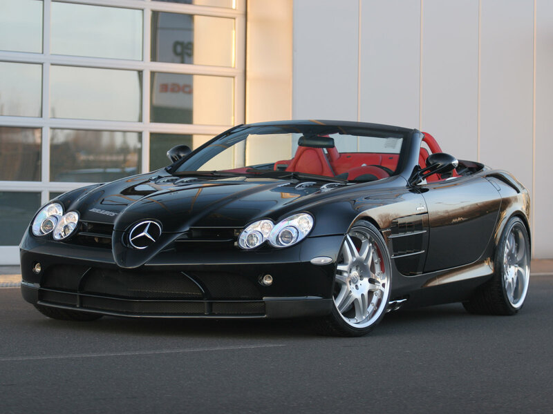 Black Mercedes-Benz SLR McLaren roadster