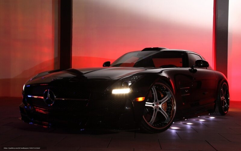 Black Mercedes-Benz SLS AMG