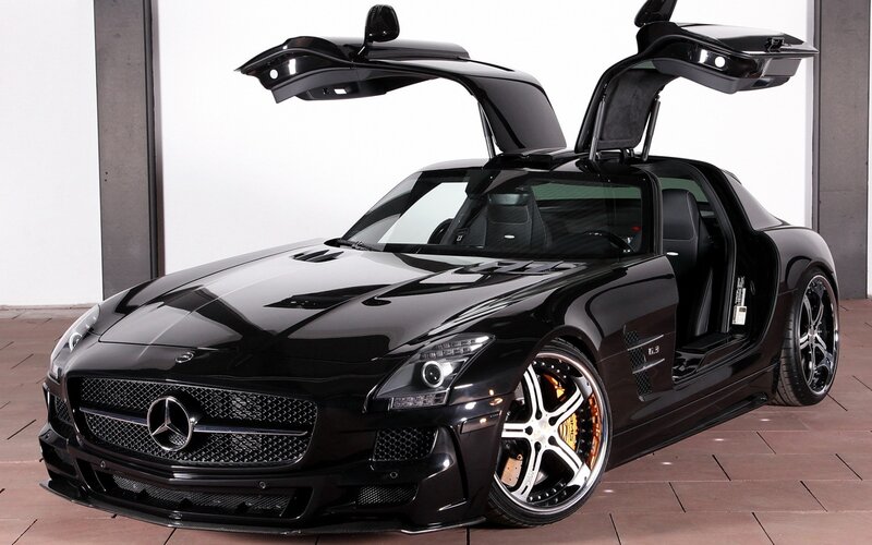 Black Mercedes-Benz SLS AMG