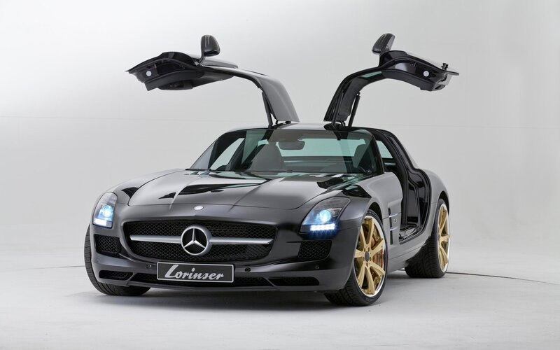 Black Mercedes-Benz SLS AMG