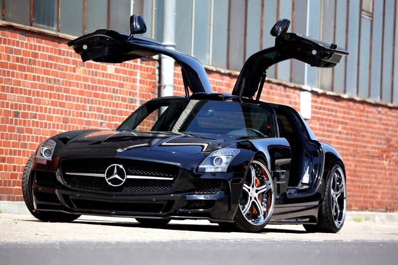 Black Mercedes-Benz SLS AMG