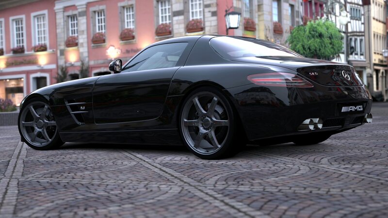 Black Mercedes-Benz SLS AMG