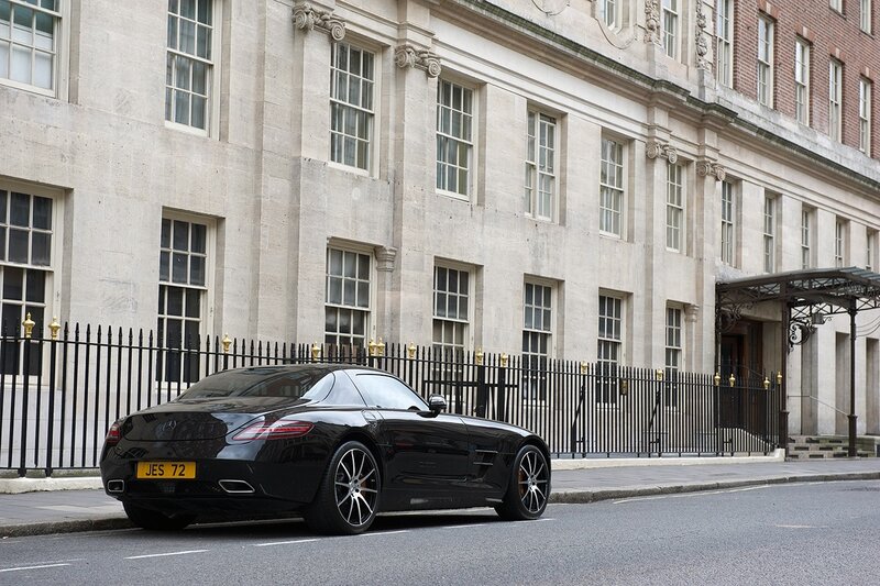 Black Mercedes-Benz SLS AMG