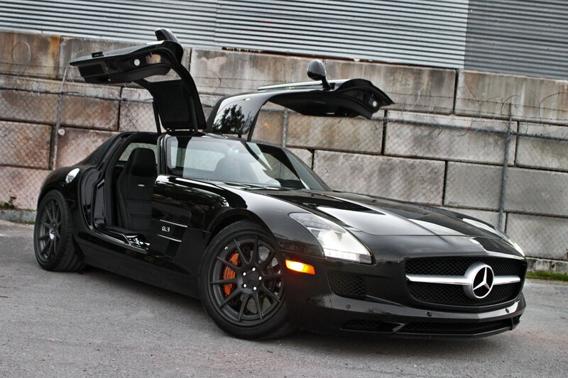 Black Mercedes-Benz SLS AMG