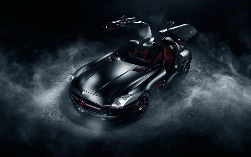 Black Mercedes-Benz SLS AMG