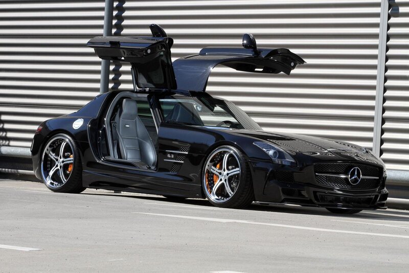 Black Mercedes-benz Sls Amg — Dramatic, Afternoon