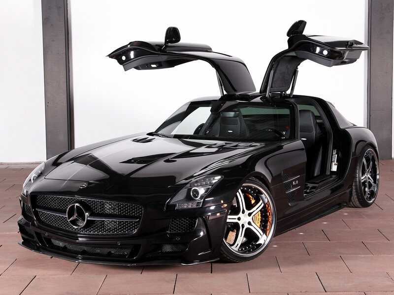 Black Mercedes-benz Sports Car — Dramatic, Photograph