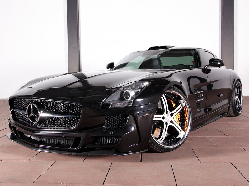 Black Mercedes-benz Sports Car — Dramatic