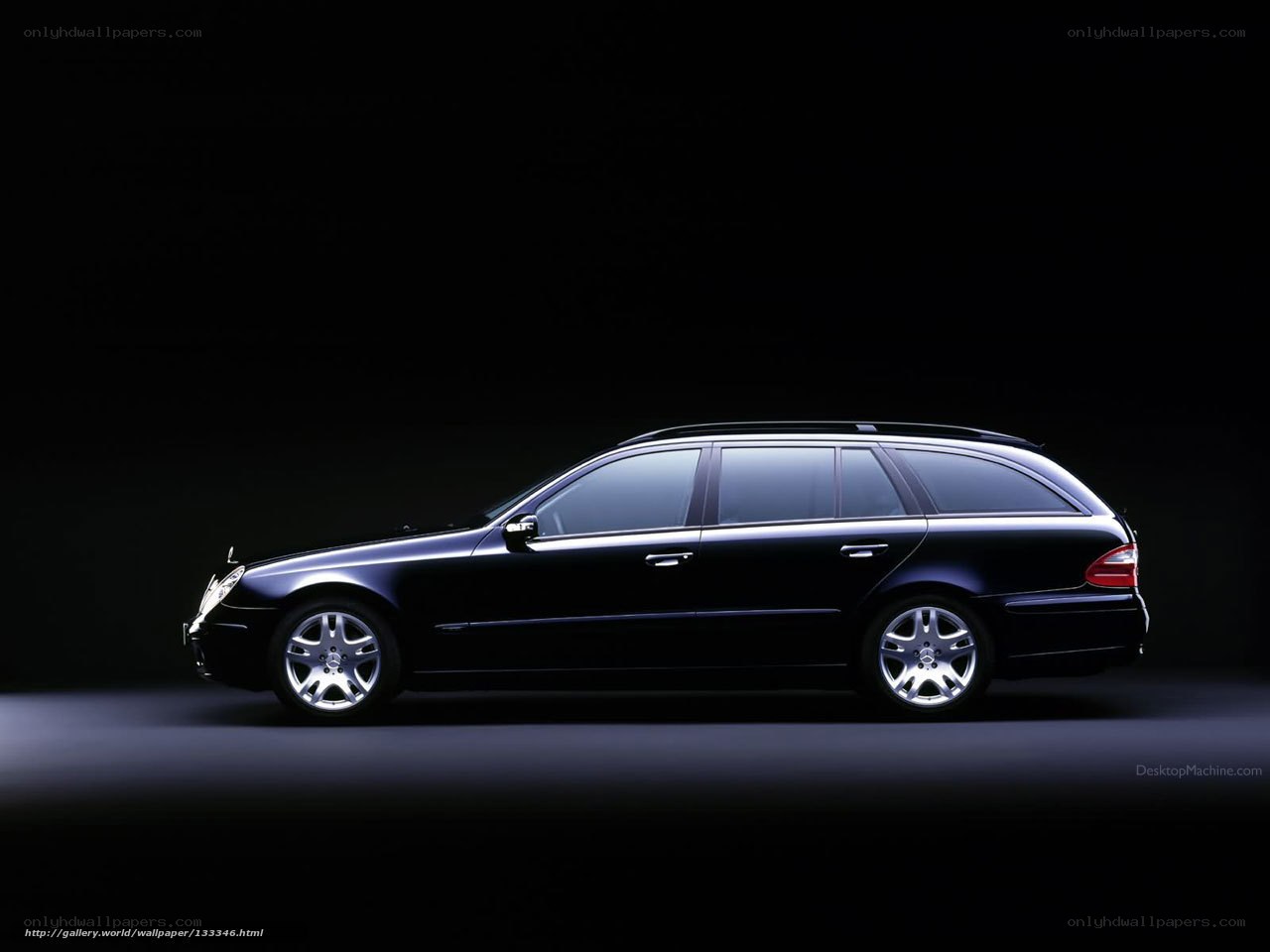 black mercedes-benz station wagon