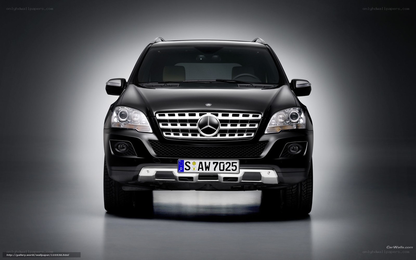 black mercedes-benz suv front view