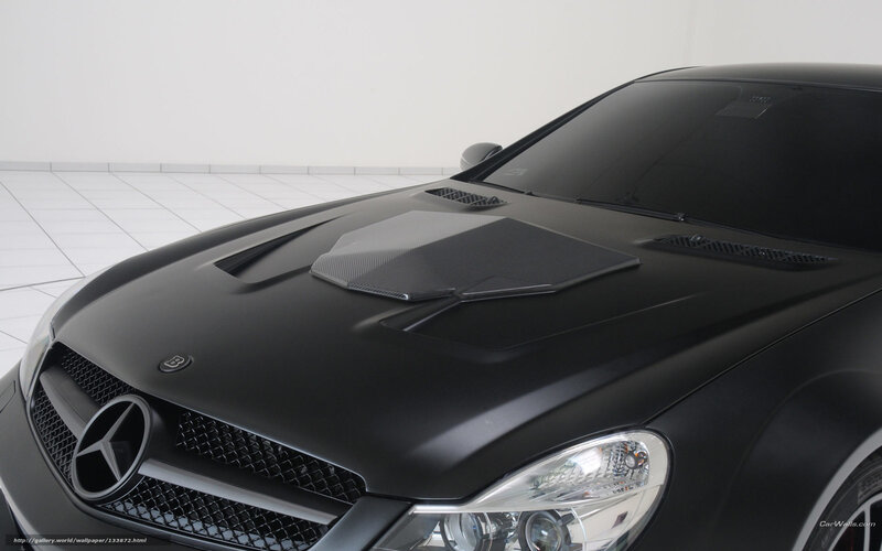 black mercedes-benz with carbon hood