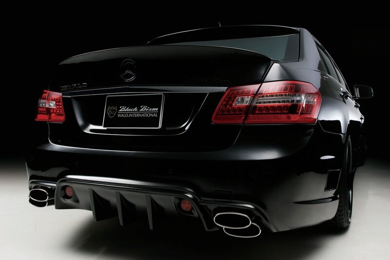 Black Mercedes-Benz with custom rear