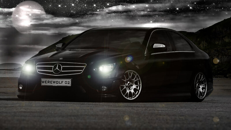 Black Mercedes Car
