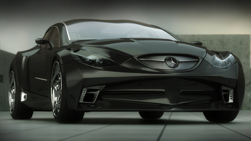 black mercedes concept car