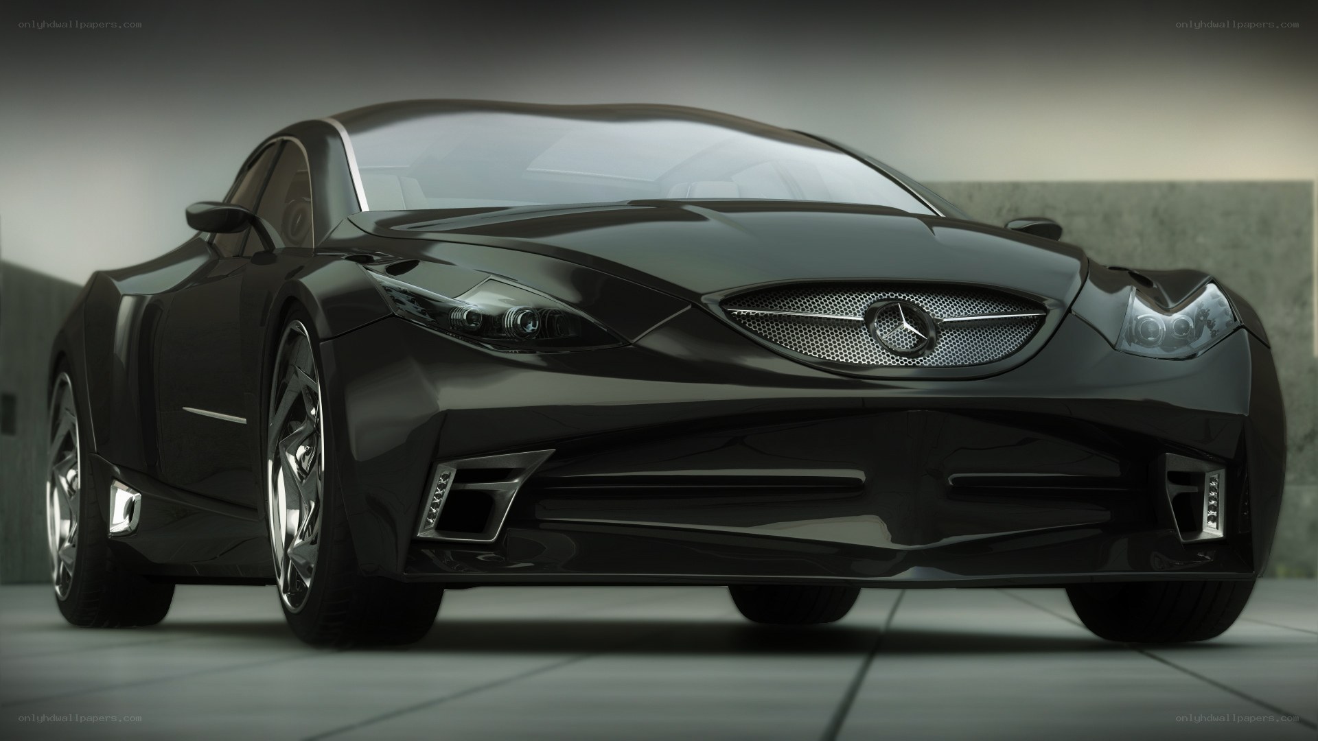 black mercedes concept car