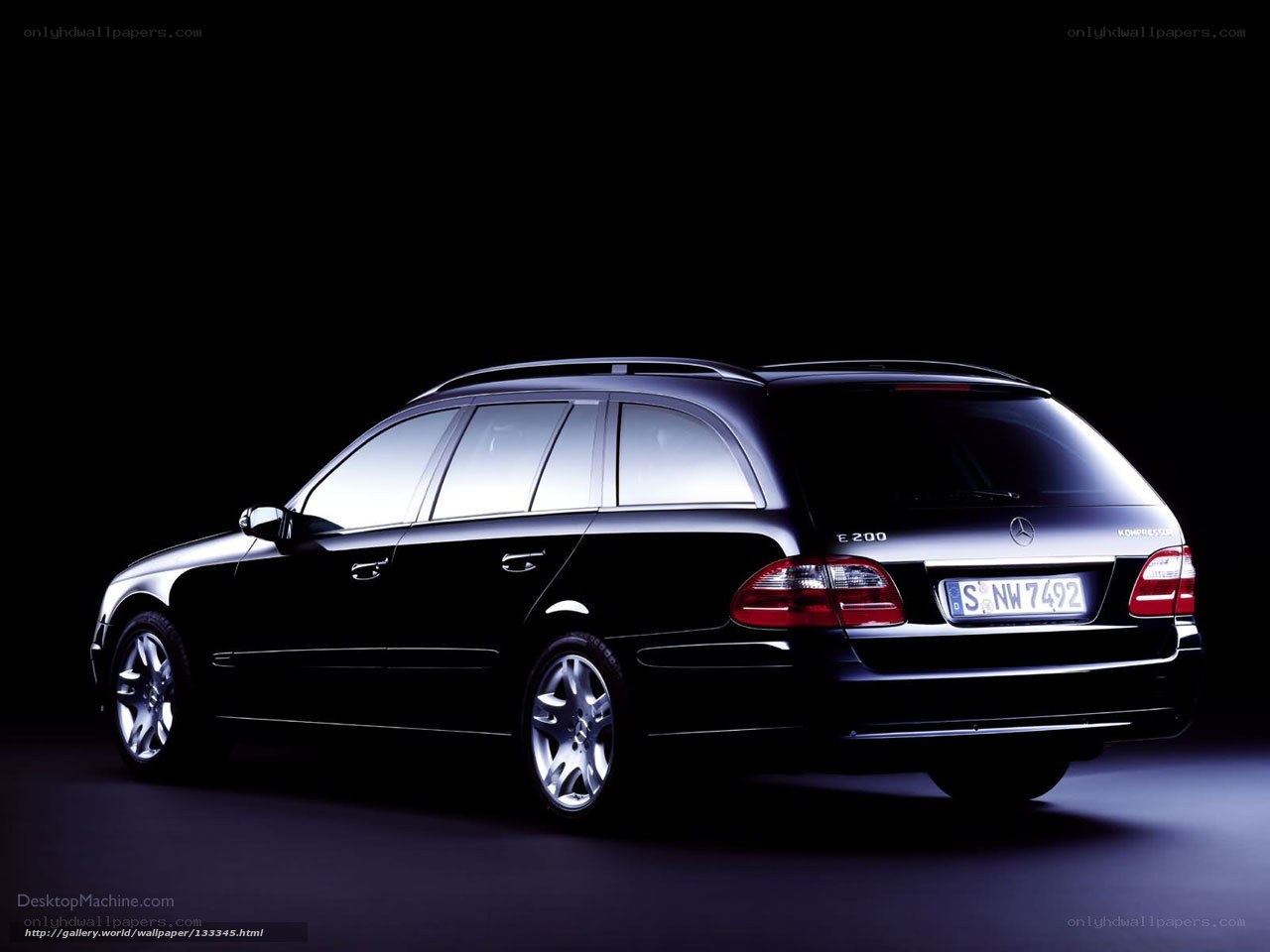 black mercedes e200 station wagon