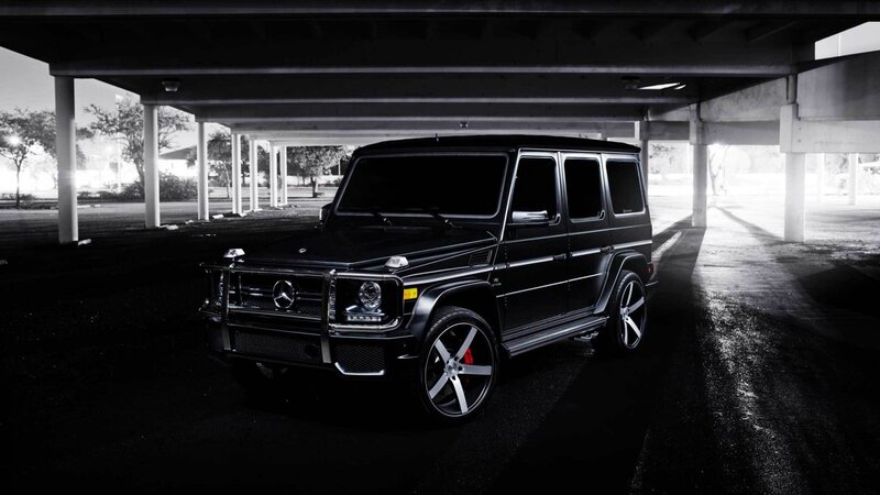 Black Mercedes G-wagon — Dramatic, Night, Photograph