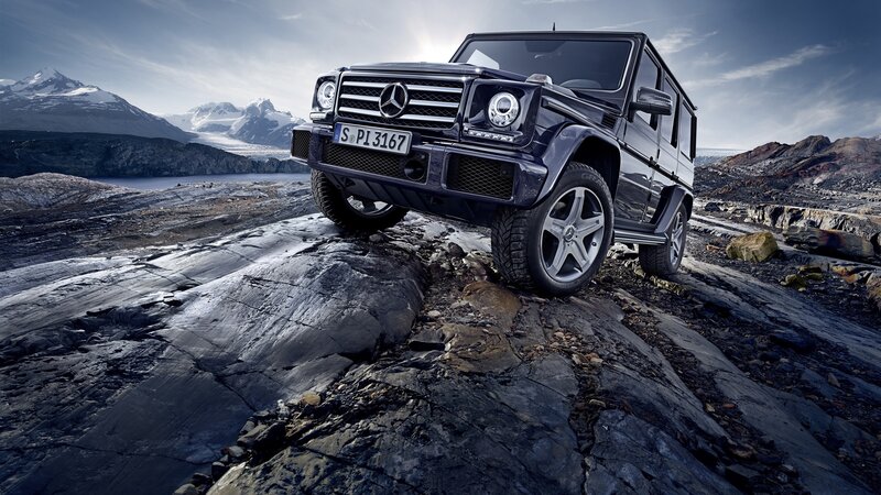 Black Mercedes G-wagon — Dramatic, Photograph, Mountains