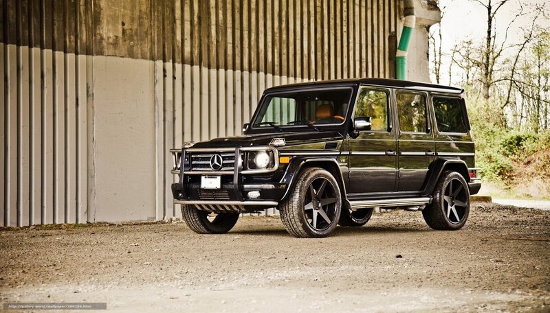 Black Mercedes G-wagon — Dramatic, Photograph