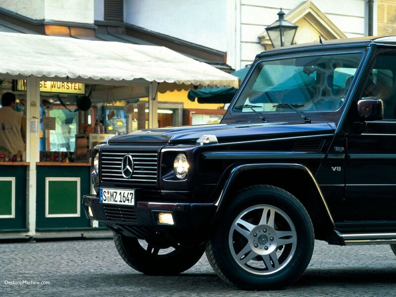 Black Mercedes G-Wagon on a city street