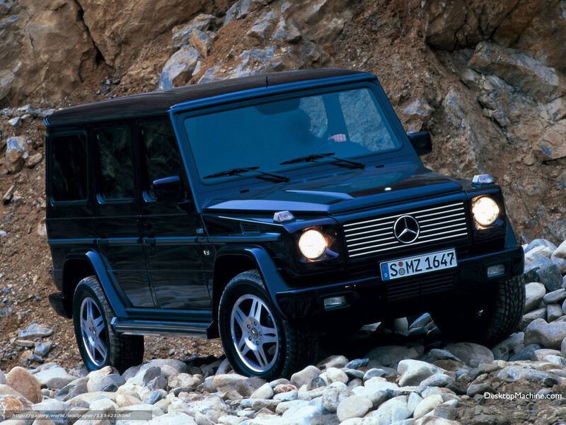 Black Mercedes G-Wagon on rocky terrain
