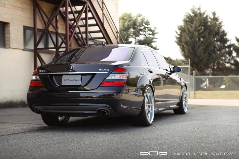 Black Mercedes S550 sedan