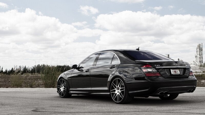 black mercedes s65 sedan