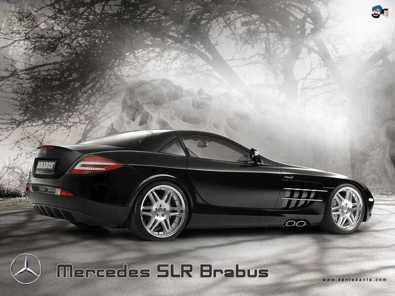 Black Mercedes SLR Brabus — Dramatic, Photograph