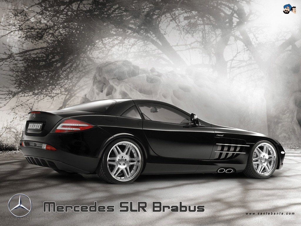 Black Mercedes SLR Brabus
