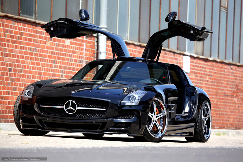 Black Mercedes Sports Car — Dramatic