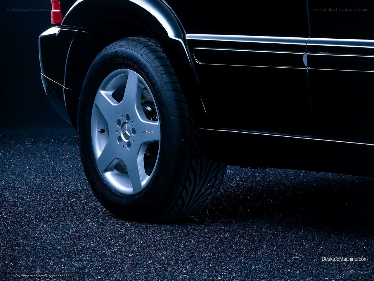 black mercedes wheel close-up