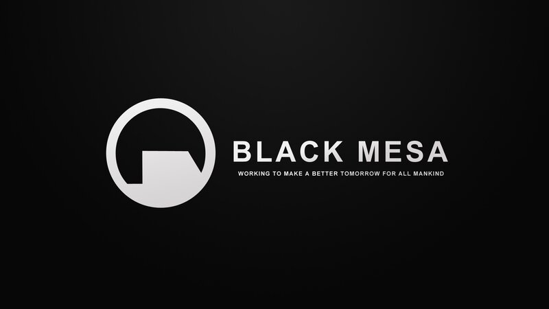 Black Mesa Logo — Minimalist, Vector Art