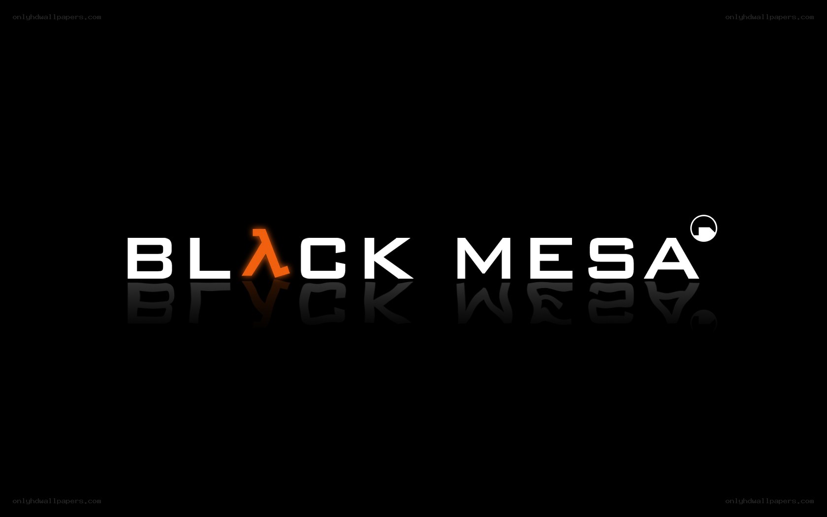 Black Mesa logo on black background