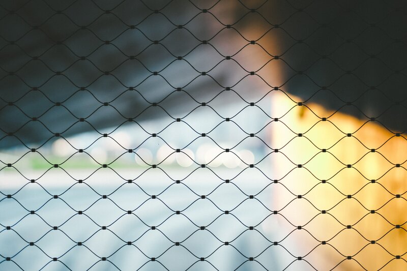 Black Mesh Fence