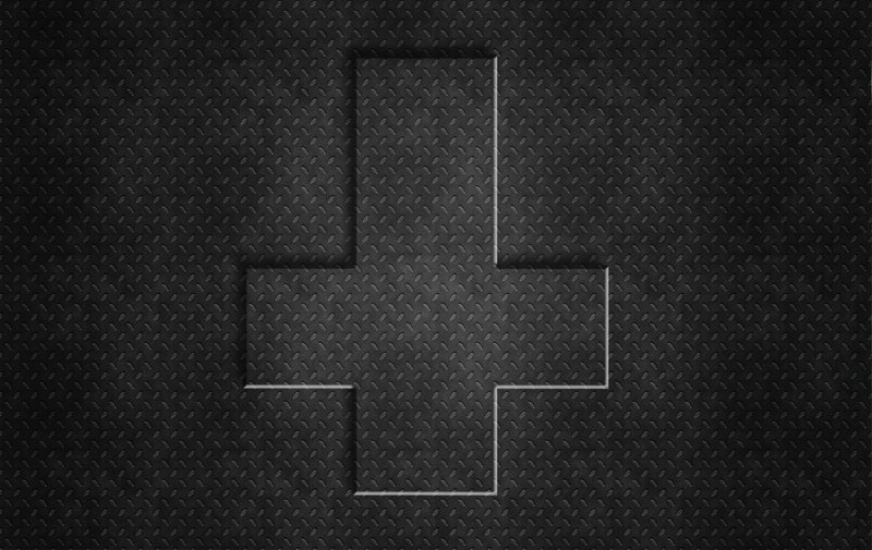 black metal cross design