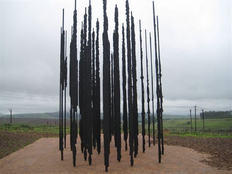 Black Metal Sculpture — Somber