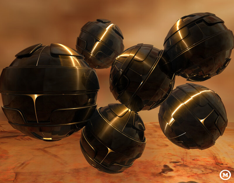 Black Metallic Spheres
