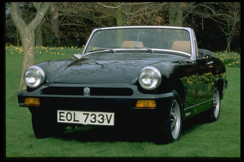 Black MG Midget convertible