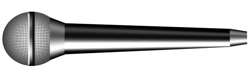 black microphone with mesh grille