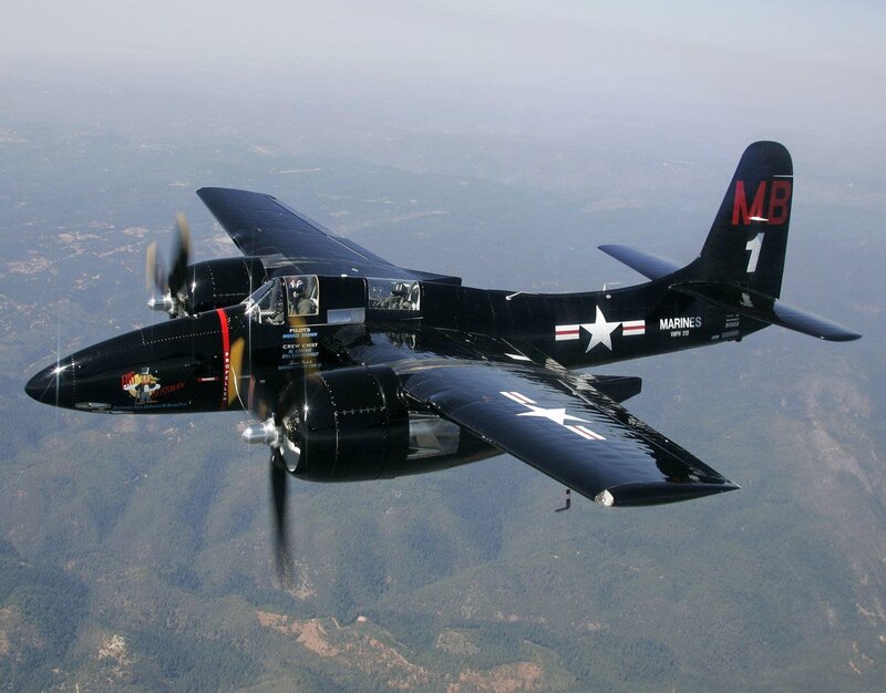 Black Military Aircraft — Aerial