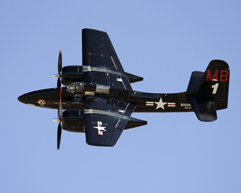 Black Military Aircraft — Blue