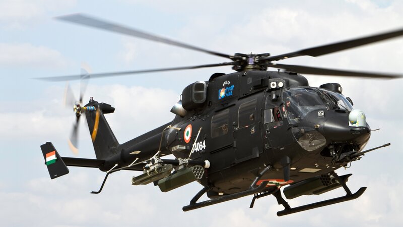 Black Military Helicopter — Dynamic