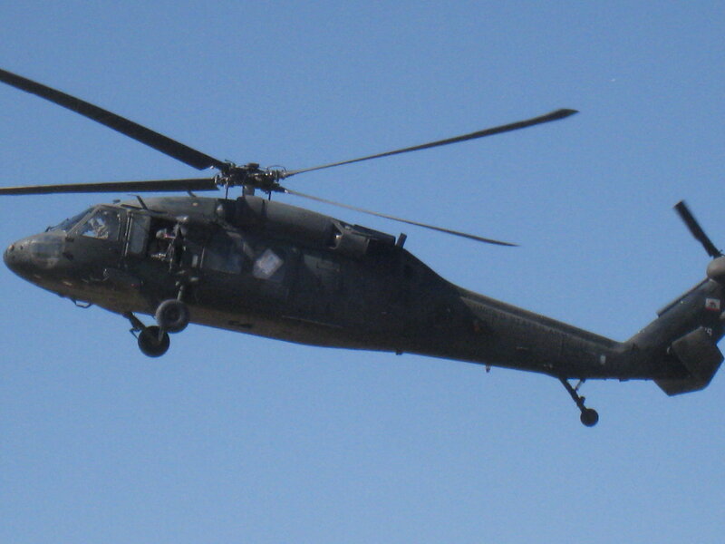Black Military Helicopter